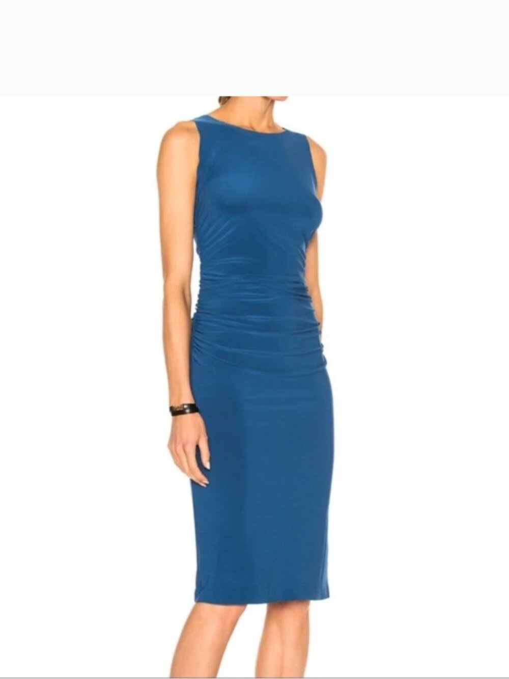 Norma Kamali Kulture Shirred Midi Dress